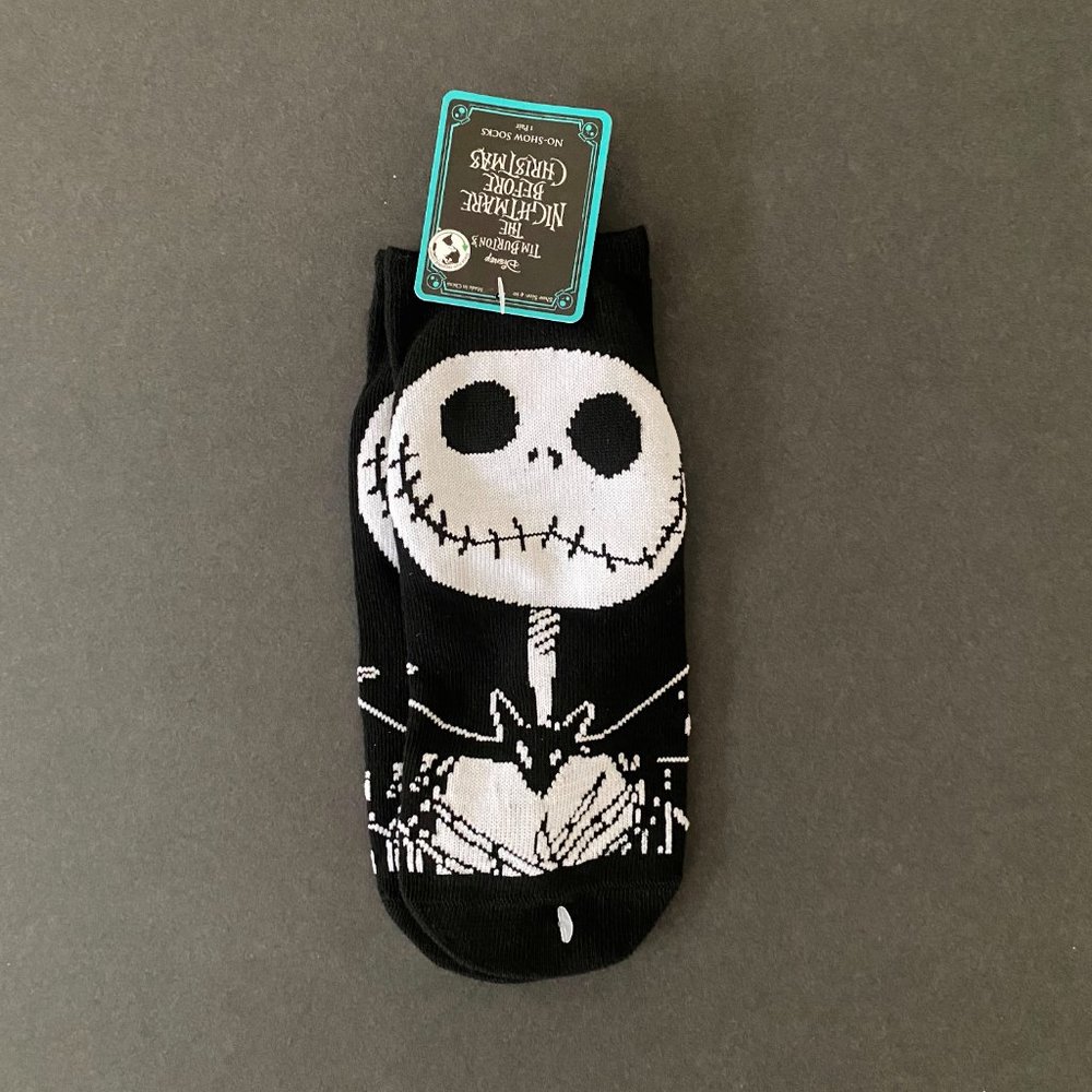 Nightmare Before Christmas - No Show Sock, Black, Women's Size 4-10